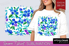 Fruit Square Tshirt Background - Summer PNG Sublimation Product Image 1