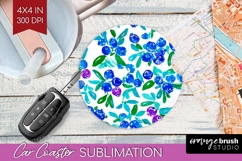 Fruit Car Coaster - Summer Coaster PNG Sublimation Product Image 1