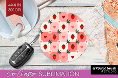 Summer Fruit Car Coaster - Fruit Coaster PNG Sublimation Product Image 1
