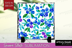 Fruit Slate PNG - Summer Square Slate Sublimation Product Image 1