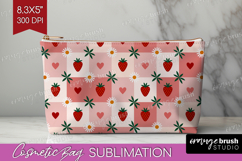 Summer Fruit Cosmetic Bag - Fruit Makeup Bag PNG Sublimation Product Image 1