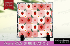 Summer Fruit Slate PNG - Fruit Square Slate Sublimation Product Image 1