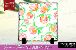 Fruit Slate PNG - Summer Square Slate Sublimation Product Image 1