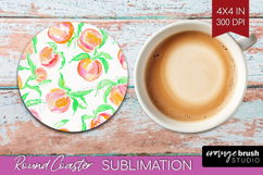Fruit Round Coaster - Summer Coaster PNG Sublimation Product Image 1
