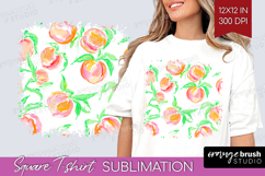 Fruit Square Tshirt Background - Summer PNG Sublimation Product Image 1