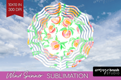 Fruit Wind Spinner Sublimation PNG - Summer Round Template Product Image 1