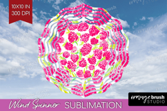 Fruit Wind Spinner Sublimation PNG - Summer Round Template Product Image 1