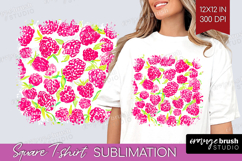 Fruit Square Tshirt Background - Summer PNG Sublimation Product Image 1