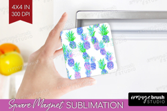 Fruit Magnet Sublimation - Summer Square Magnet PNG Product Image 1