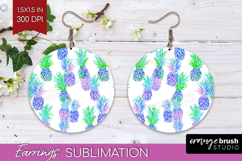Fruit Round Earrings - Summer PNG Sublimation Product Image 1