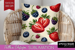 Summer Fruit Pillow Sublimation - Fruit Pillow Cover PNG Product Image 1