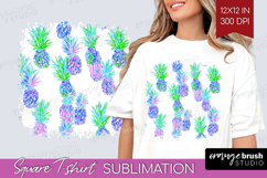 Fruit Square Tshirt Background - Summer PNG Sublimation Product Image 1