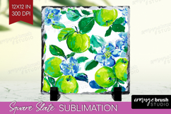 Fruit Slate PNG - Summer Square Slate Sublimation Product Image 1