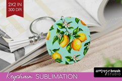 Summer Fruit Keychain PNG - Fruit Keychain Sublimation Product Image 1