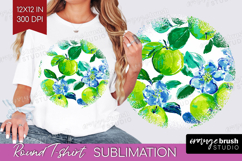Fruit Round Tshirt Background - Summer PNG Sublimation Product Image 1
