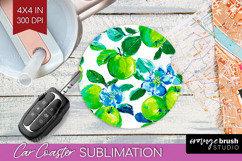 Fruit Car Coaster - Summer Coaster PNG Sublimation Product Image 1