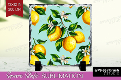 Summer Fruit Slate PNG - Fruit Square Slate Sublimation Product Image 1