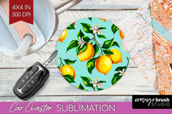 Summer Fruit Car Coaster - Fruit Coaster PNG Sublimation Product Image 1