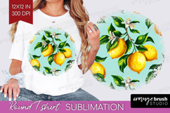 Summer Fruit Round Tshirt Background - Fruit PNG Sublimation Product Image 1
