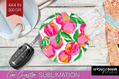 Fruit Car Coaster - Summer Coaster PNG Sublimation Product Image 1
