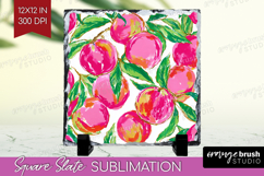 Fruit Slate PNG - Summer Square Slate Sublimation Product Image 1