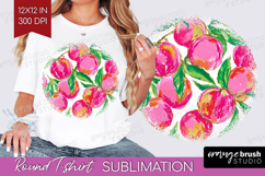 Fruit Round Tshirt Background - Summer PNG Sublimation Product Image 1