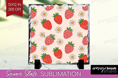 Summer Fruit Slate PNG - Fruit Square Slate Sublimation Product Image 1