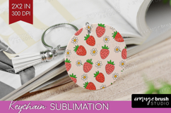 Summer Fruit Keychain PNG - Fruit Keychain Sublimation Product Image 1