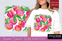 Fruit Square Tshirt Background - Summer PNG Sublimation Product Image 1