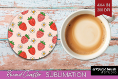 Summer Fruit Round Coaster - Fruit Coaster PNG Sublimation Product Image 1