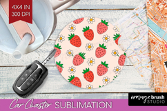 Summer Fruit Car Coaster - Fruit Coaster PNG Sublimation Product Image 1