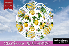 Summer Fruit Wind Spinner Sublimation PNG - Fruit Round Product Image 1