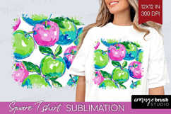 Fruit Square Tshirt Background - Summer PNG Sublimation Product Image 1
