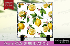 Summer Fruit Slate PNG - Fruit Square Slate Sublimation Product Image 1