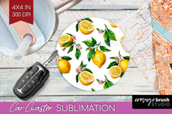 Summer Fruit Car Coaster - Fruit Coaster PNG Sublimation Product Image 1