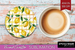 Summer Fruit Round Coaster - Fruit Coaster PNG Sublimation Product Image 1