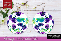 Fruit Round Earrings - Summer PNG Sublimation Product Image 1