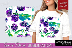 Fruit Square Tshirt Background - Summer PNG Sublimation Product Image 1