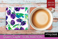 Fruit Square Coaster - Summer Coaster PNG Sublimation Product Image 1
