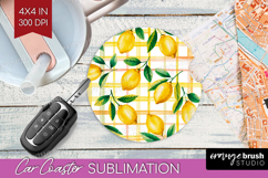 Summer Fruit Car Coaster - Fruit Coaster PNG Sublimation Product Image 1