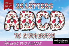 Summer Fruits Doodle Aphabet Clipart - Tropical Fruits PNG Product Image 1