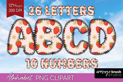 Summer Fruits Doodle Aphabet Clipart - Tropical Fruits PNG Product Image 1