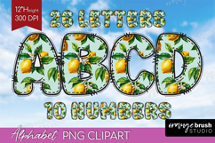 Summer Fruits Doodle Aphabet Clipart - Tropical Fruits PNG Product Image 1