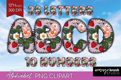 Summer Fruits Doodle Aphabet Clipart - Tropical Fruits PNG Product Image 1
