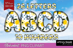 Summer Fruits Doodle Aphabet Clipart - Tropical Fruits PNG Product Image 1