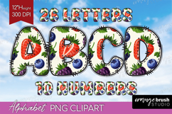 Summer Fruits Doodle Aphabet Clipart - Tropical Fruits PNG Product Image 1