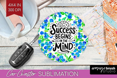 Inspirational Quote Car Coaster - Summer Fruit Coaster PNG Product Image 1