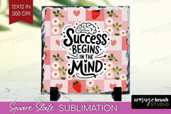 Inspirational Quote Slate PNG - Summer Fruit Square Slate Product Image 1