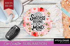 Inspirational Quote Car Coaster - Summer Fruit Coaster PNG Product Image 1