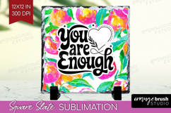 Inspirational Quote Slate PNG - Summer Fruit Square Slate Product Image 1